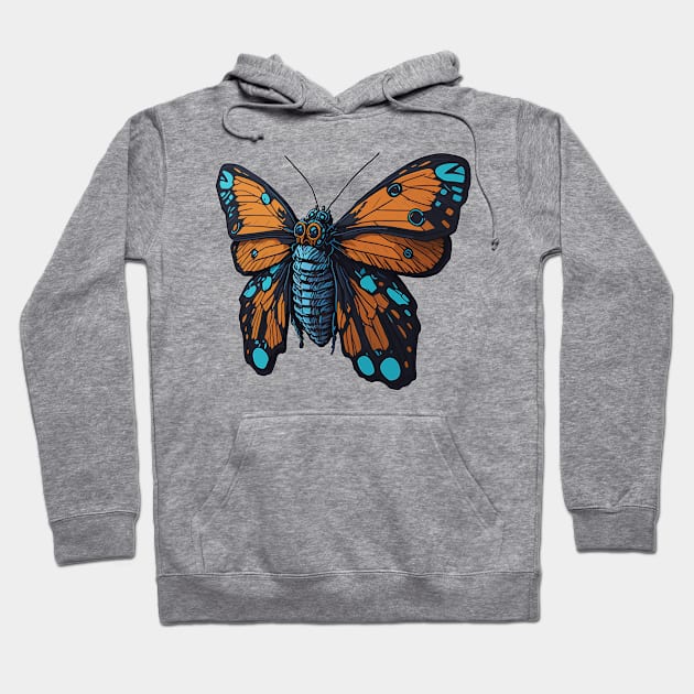 Robot Butterfly Hoodie by Sticker Steve